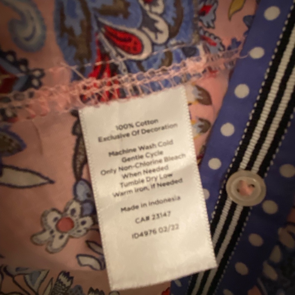 Talbots button up, new without tags. Late Summer/Fall 2022 season
